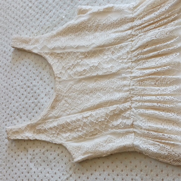 Absolutely gorgeous off white Hippie boho chic Lacey maxi dress Size small - Picture 4 of 16